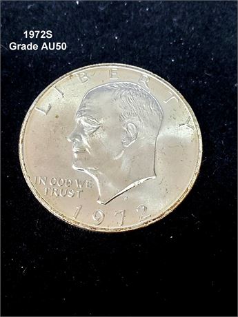 1972S Eisenhower Dollar Grade AU50