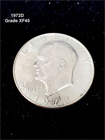 1972D Eisenhower Dollar Grade XF45