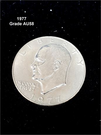 1977 Eisenhower Dollar Grade AU58