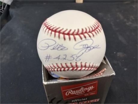 Rawlings MLB Baseball signed by Pete Rose