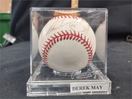 Rawlings AL Baseball signed by Derek May