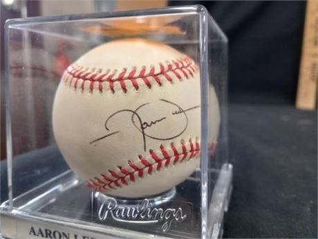 Rawlings AL Baseball signed by Aaron Ledesma