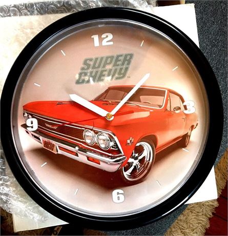 Vintage 1966 Super Chevy Chevelle Wall Clock